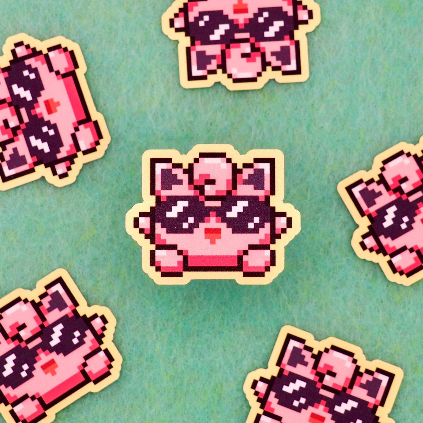 Tuff Puff - Pixel Jigglypuff Sticker - Calamori Designs