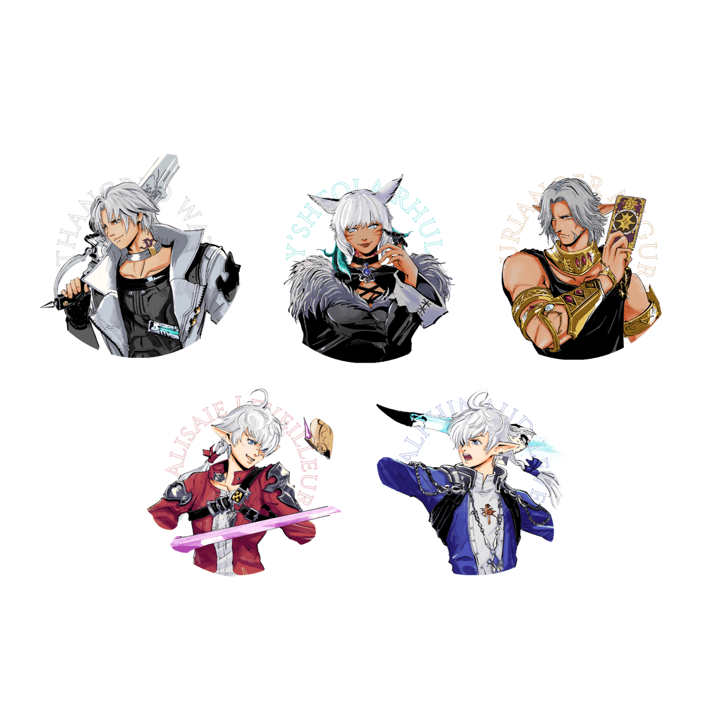 FFXIV Scions Stickers - Calamori Designs