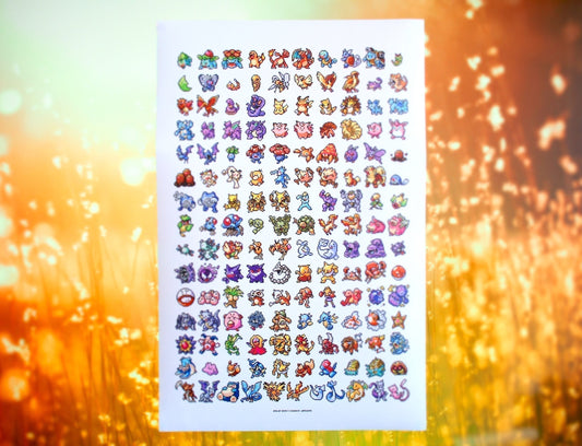 Kanto Pokemon Poster Giveaway - Calamori Designs