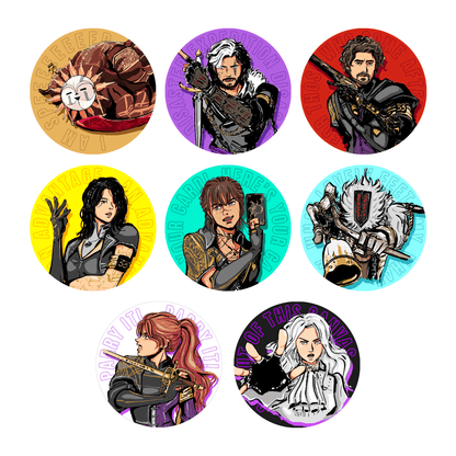 Clair Obscur: Expedition 33 Party Button Pins (3 sizes) - Calamori Designs