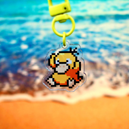Psyduck - Pixel Pokemon Keychain - Calamori Designs