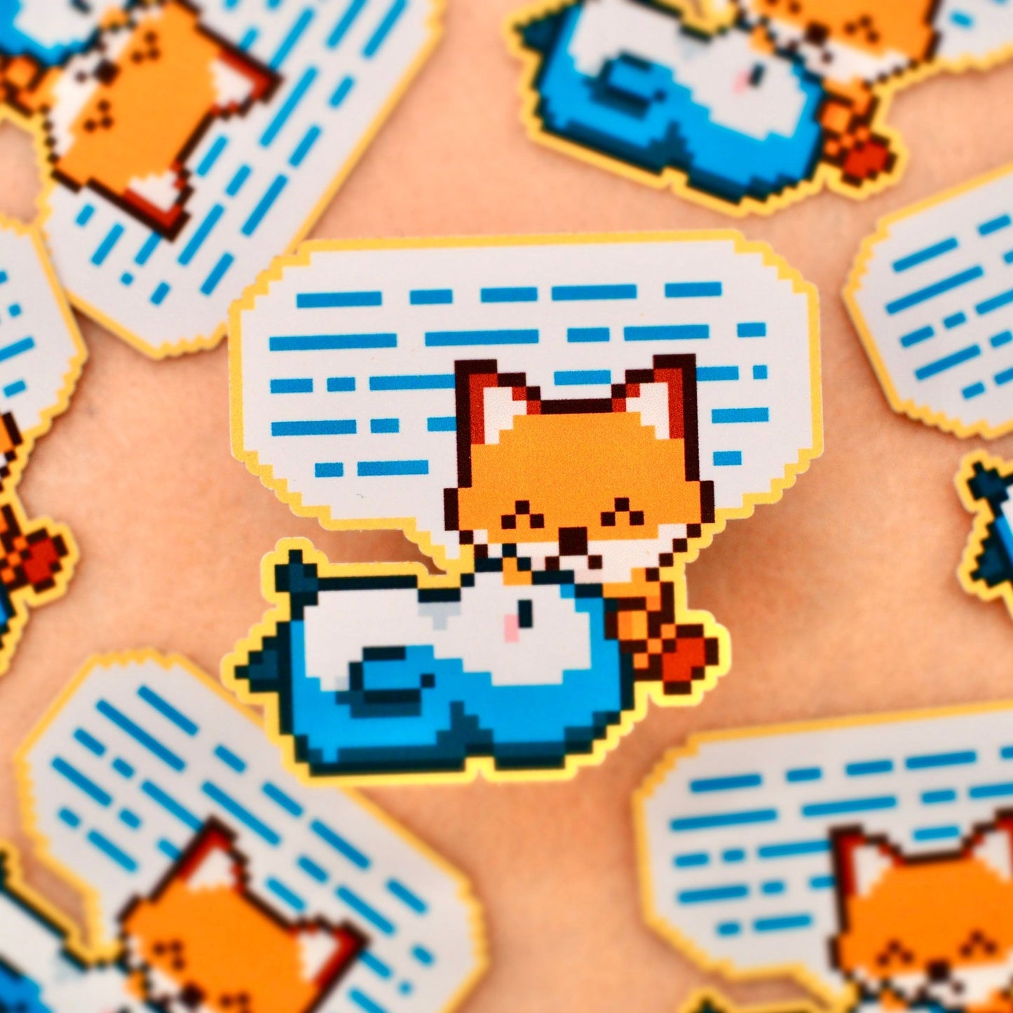 Foxi & Eepi's Day Off - Calamori Gang Sticker - Calamori Designs