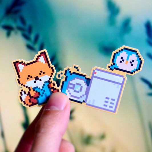 Foxi & Eepi's Laundry Day - Calamori Gang Sticker Set - Calamori Designs