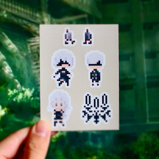 Nier Automata Mini Sticker Sheet - Calamori Designs