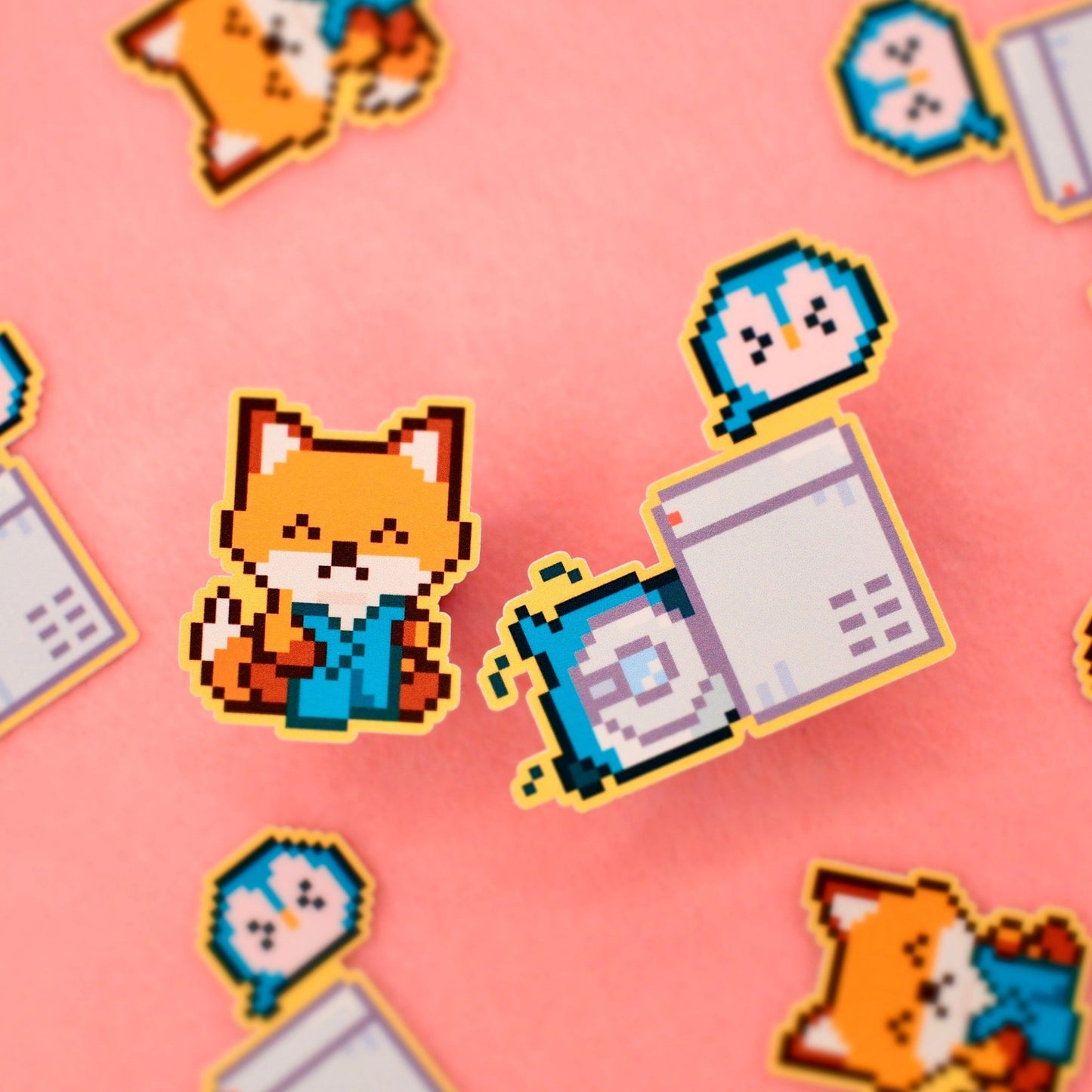 Foxi & Eepi's Laundry Day - Calamori Gang Sticker Set - Calamori Designs