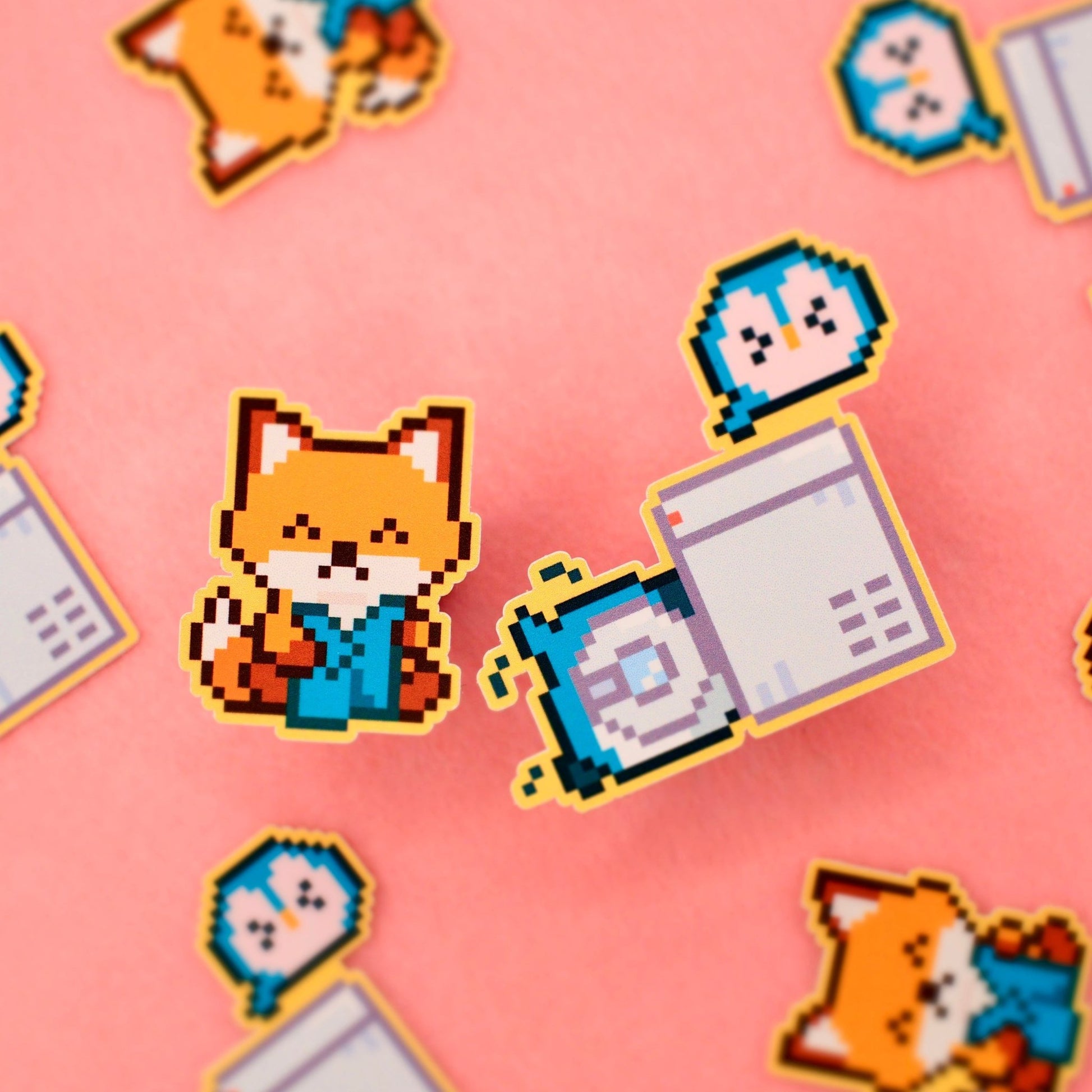 Foxi & Eepi's Laundry Day - Calamori Gang Sticker Set - Calamori Designs