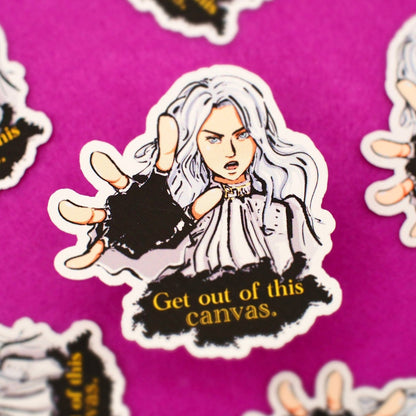 "Get out of this canvas" Maelle - Clair Obscur: Expedition 33 Sticker - Calamori Designs