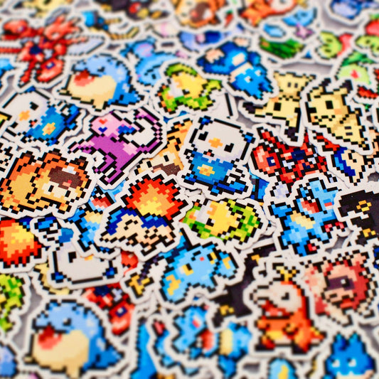 #152+ Pixel Pokemon Mini Stickers - Calamori Designs