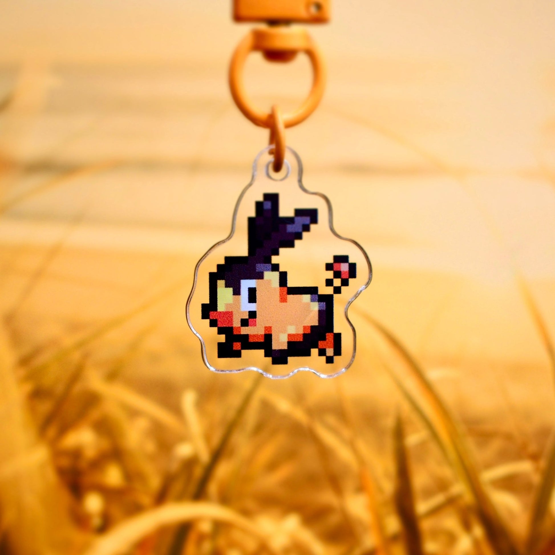 Tepig - Pixel Pokemon Keychain - Calamori Designs