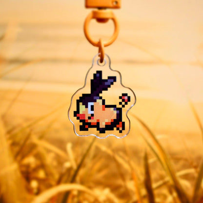 Tepig - Pixel Pokemon Keychain - Calamori Designs