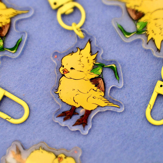 Baby Chocobo - Final Fantasy VII Rebirth Keychain - Calamori Designs
