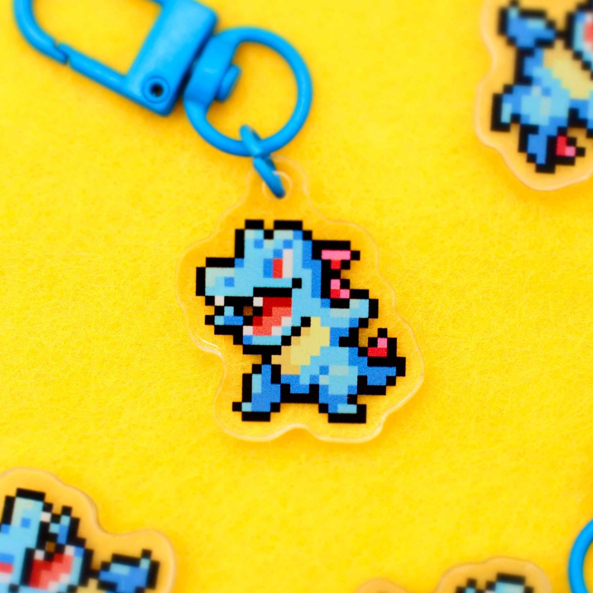 Totodile - Pixel Pokemon Keychain - Calamori Designs