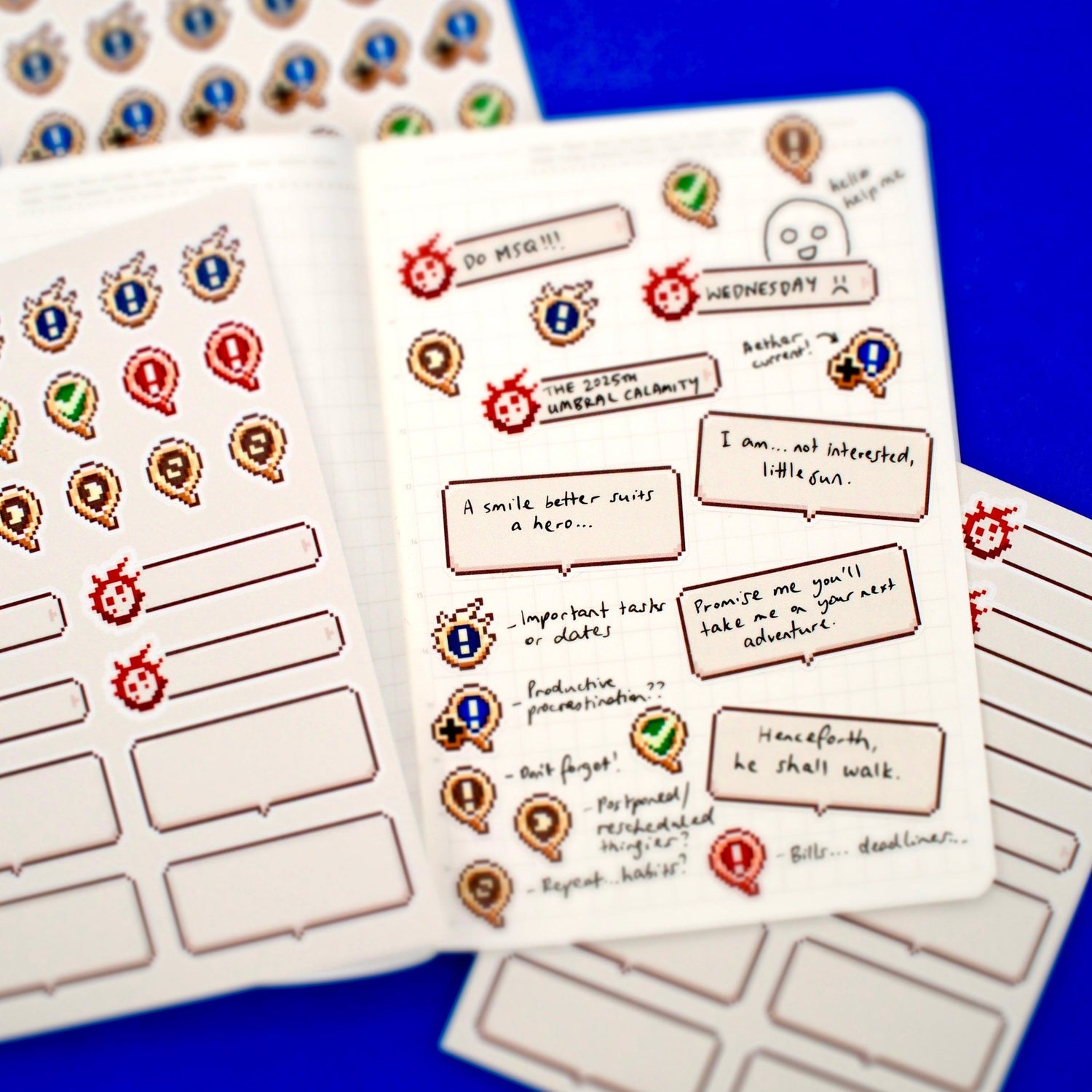 Quest Markers & Banners - Final Fantasy XIV Sticker Sheets - Calamori Designs
