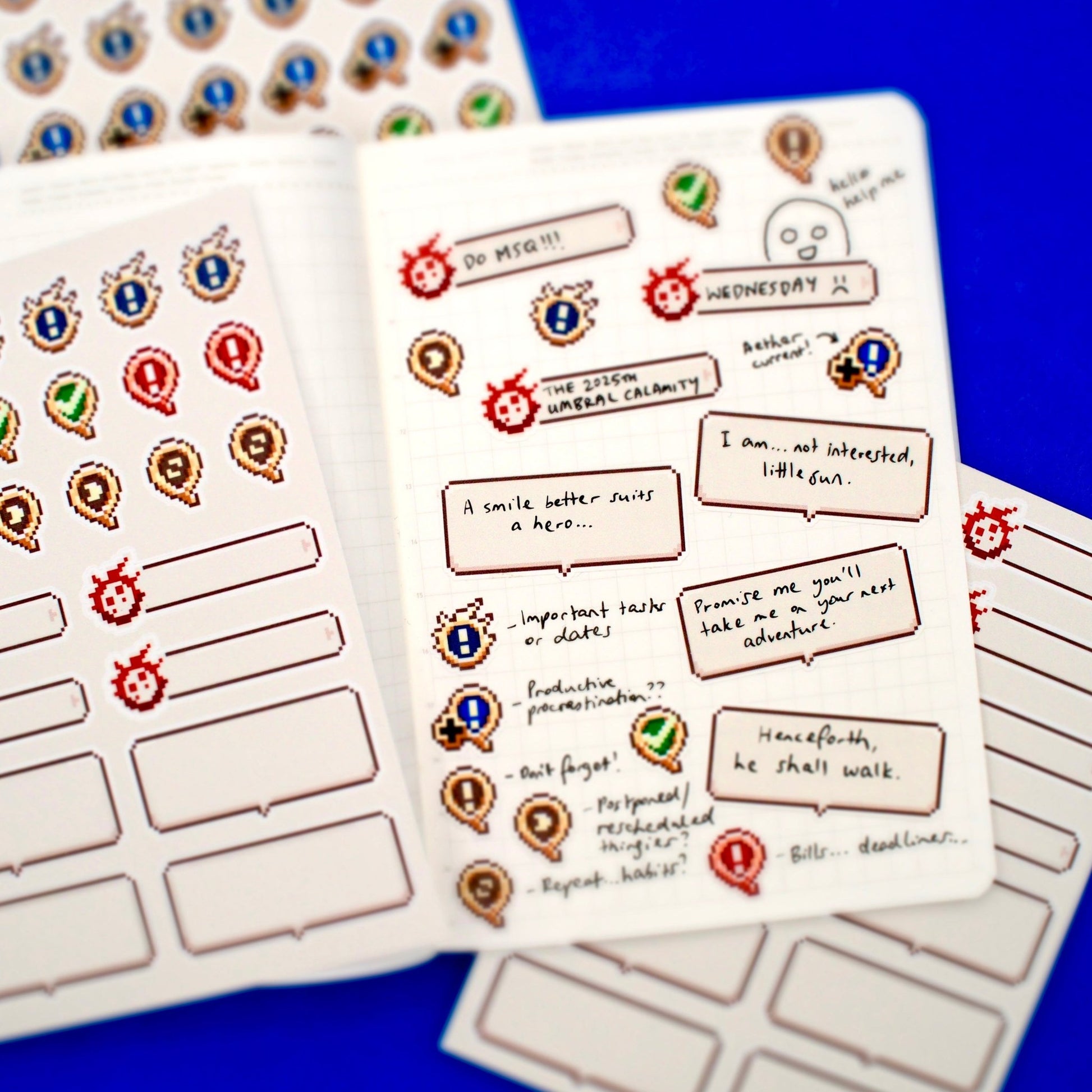 Quest Markers & Banners - Final Fantasy XIV Sticker Sheets - Calamori Designs