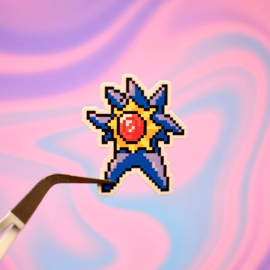 Pixel Mega Starmie Mini Sticker - Calamori Designs