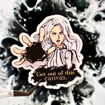 "Get out of this canvas" Maelle - Clair Obscur: Expedition 33 Sticker - Calamori Designs
