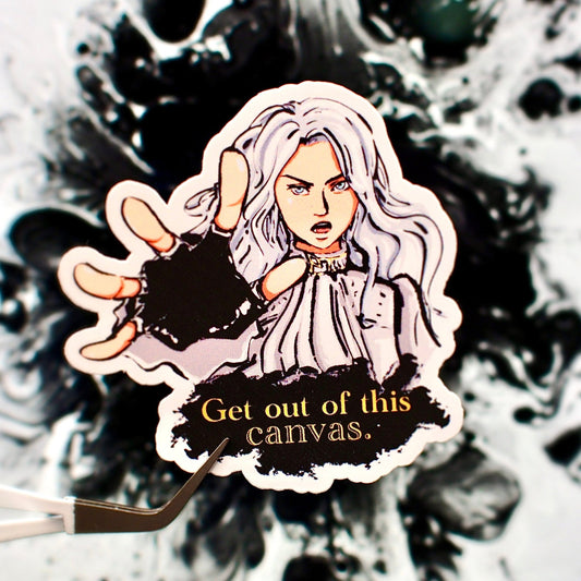 "Get out of this canvas" Maelle - Clair Obscur: Expedition 33 Sticker - Calamori Designs