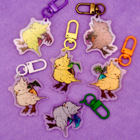 Baby Chocobos - Final Fantasy VII Rebirth Keychains - Calamori Designs
