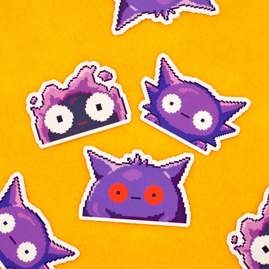 Anxious Ghosties Peeker Stickers - Calamori Designs