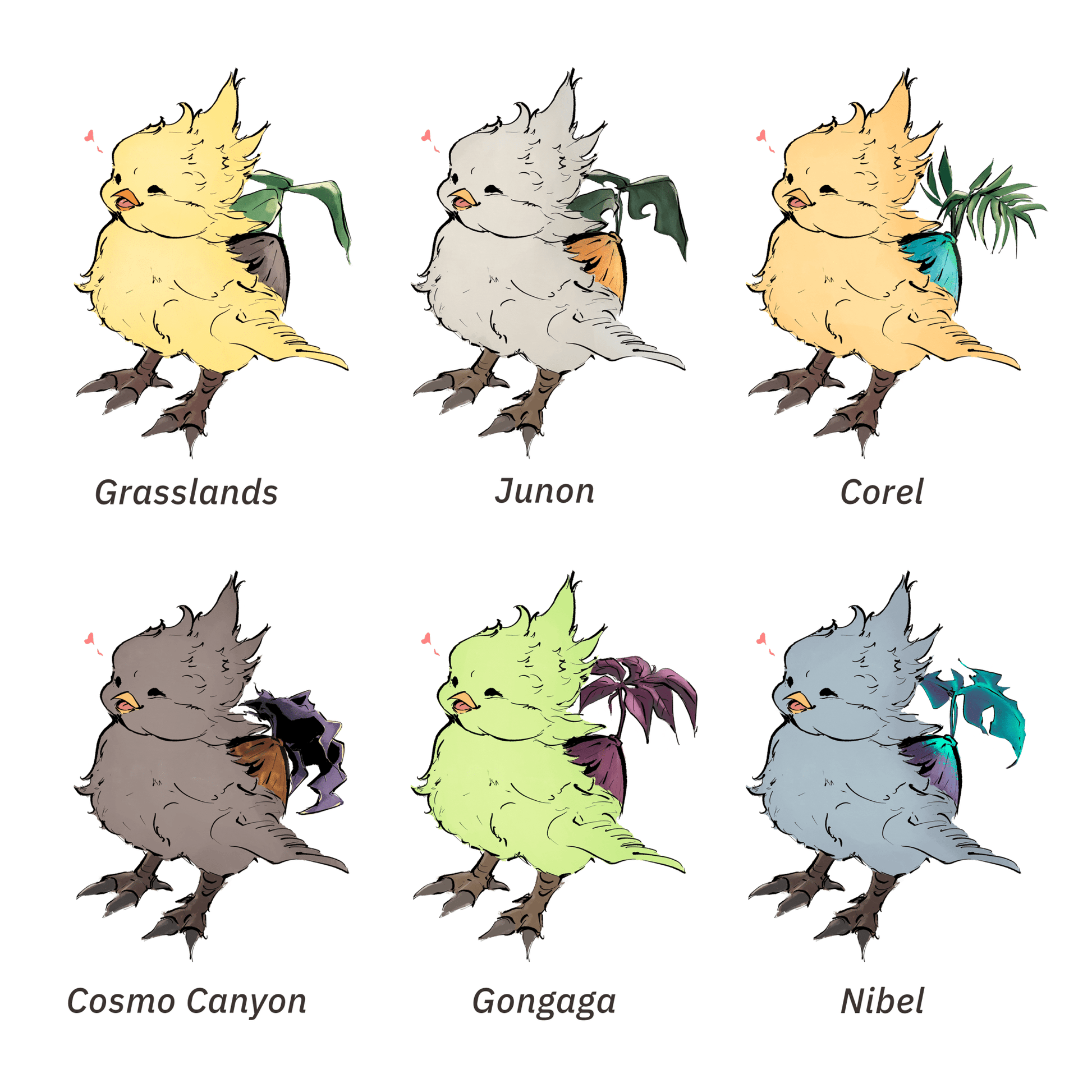 Baby Chocobos - Final Fantasy VII Rebirth Keychains - Calamori Designs