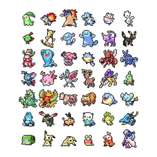 UPDATED: 152+ Pixel Pokemon Mini Stickers - Calamori Designs