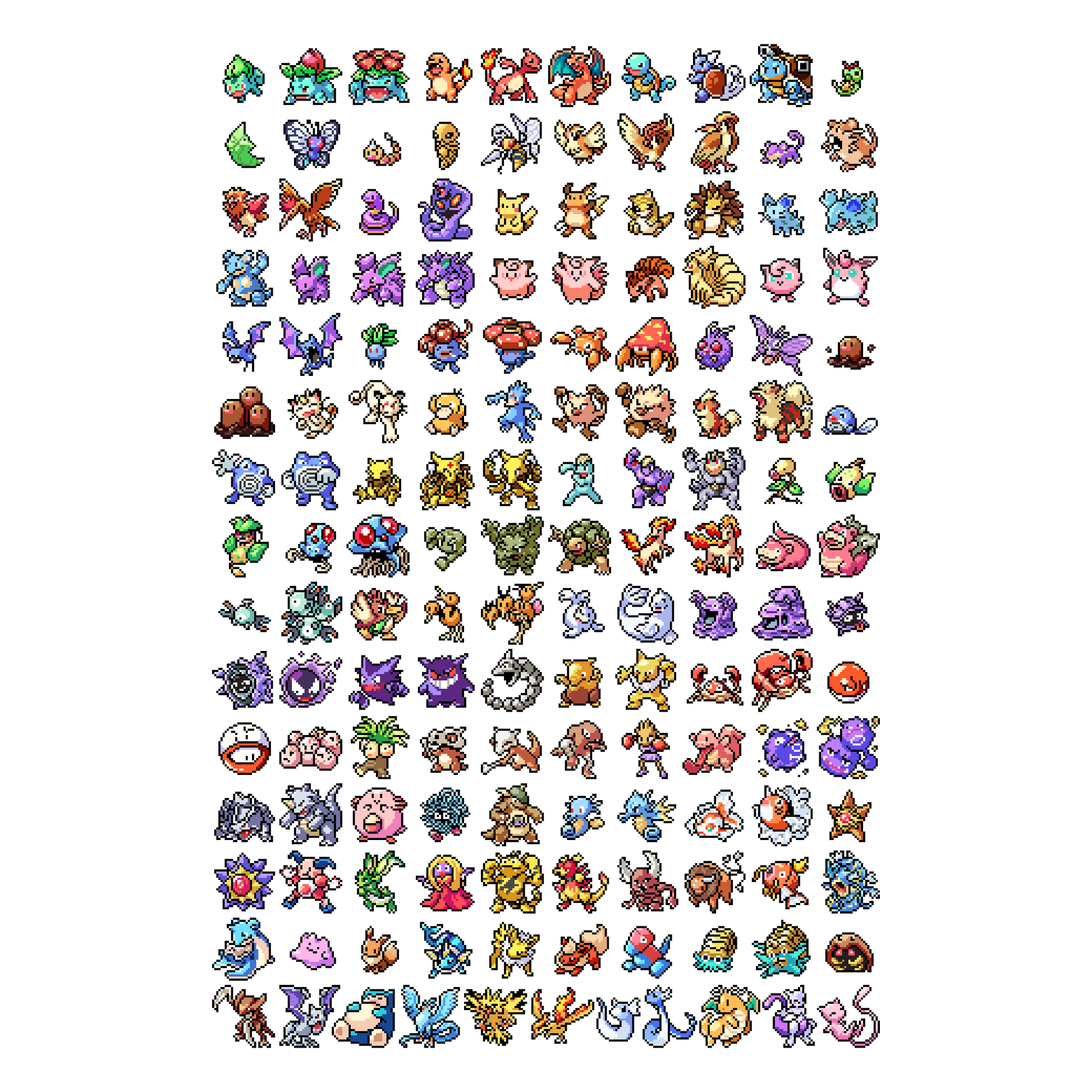 Pixel Pokemon Mystery Mini Sticker Pack (Gen 1) - Calamori Designs