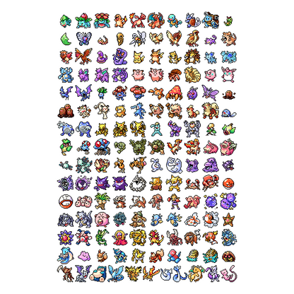 Pixel Pokemon Mystery Mini Sticker Pack (Gen 1) - Calamori Designs