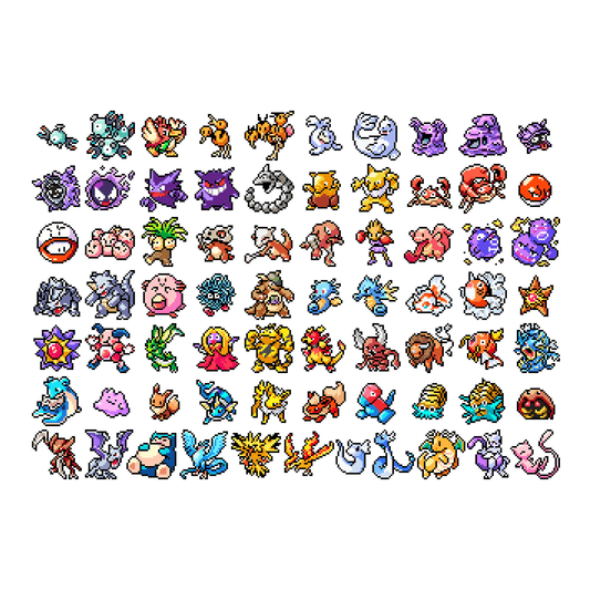#81-151 Pixel Pokemon Mini Stickers - Calamori Designs