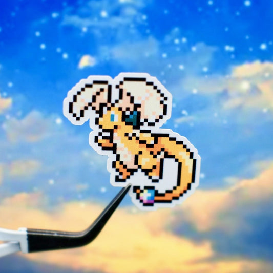 Pixel Mega Dragonite Mini Sticker - Calamori Designs