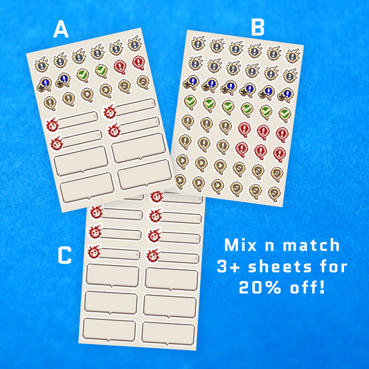 Quest Markers & Banners - FFXIV Sticker Sheets - Calamori Designs