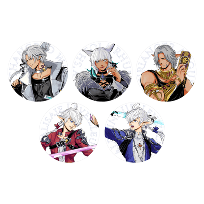 FFXIV Scions Button Pins (3 sizes) - Calamori Designs
